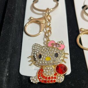 Hello Kitty Rhinestone Keychain Purse Charm